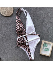 Misswim Leopard print bikini 2019 wysokiej jednoczęściowy strój kąpielowy kobiet monokini bandaż push up stroje kąpielowe damski