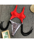 Misswim Leopard print bikini 2019 wysokiej jednoczęściowy strój kąpielowy kobiet monokini bandaż push up stroje kąpielowe damski