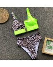 Misswim Leopard print bikini 2019 wysokiej jednoczęściowy strój kąpielowy kobiet monokini bandaż push up stroje kąpielowe damski