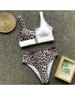 Misswim Leopard print bikini 2019 wysokiej jednoczęściowy strój kąpielowy kobiet monokini bandaż push up stroje kąpielowe damski