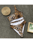 Misswim Leopard print bikini 2019 wysokiej jednoczęściowy strój kąpielowy kobiet monokini bandaż push up stroje kąpielowe damski