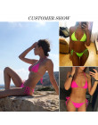 Aartiee Neon bikini 2019 Push up Sexy brazylijski zestaw bikini trójkąt kąpiących się kobieta stroje kąpielowe mikro strój kąpie