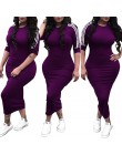 S-XXXL kobiety Sexy O-Neck pół rękawa jednolity płaszcza klub pani połowy łydki sukienka Party Hot Lady kobieta Bodycon sukienki