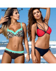 Minimalizm Le 2019 Sexy kobiety Bikini Set Plus rozmiar strój kąpielowy Push Up strój kąpielowy stałe Bikini kropka bandaż kosti