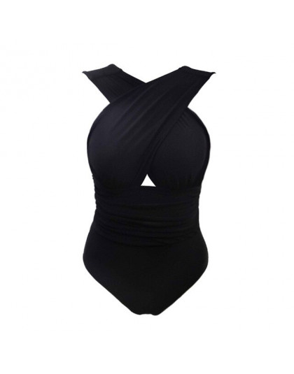 Lato nowy Plus rozmiar S-4XL Monokini 2019 Sexy krzyż damskie stroje kąpielowe typu halter jednoczęściowy strój kąpielowy druku 