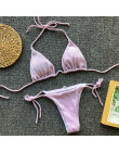 Sexy Micro błyszczące Bikini 2019 Bling strój kąpielowy kobiety Bandeau stroje kąpielowe kobiet Bikini dwuczęściowe zestaw brazy