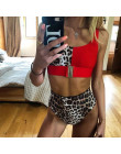 Bikinx wysokiej talii stroje kąpielowe kobiety kąpiących się Leopard sexy strój kąpielowy kobiet klamry pasa bikini 2019 mujer P