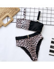 Bikinx wysokiej talii stroje kąpielowe kobiety kąpiących się Leopard sexy strój kąpielowy kobiet klamry pasa bikini 2019 mujer P