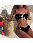 Bikini 2019 Sexy kobiety punkt fali push-up biustonosz usztywniany push-up Bikini na plażę zestaw strój kąpielowy stroje kąpielo