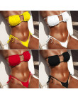 Mikro sexy brazylijskie bikini 2019 Ruffles High cut strój kąpielowy kobiet kąpiących Push up zielony stroje kąpielowe damskie k