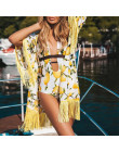 Tassel Leopard chiffon beach cover-ups Tunics for beach kaftan Bikini cover up robe de plage Sarong beach swimsuit cover up 2019