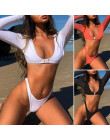 Peachtan z długim rękawem brazylijski strój kąpielowy kobiet siatki neon bikini 2019 micro Sexy push up stroje kąpielowe damskie