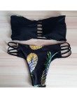 Sexy Bikini strój kąpielowy dla kobiet strój kąpielowy 2019 stroje kąpielowe kobiety Bikini Set Sexy biustonosz ananas strój kąp