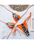 Peachtan Halter bikini 2019 mujer Leopard print brazylijski strój kąpielowy kobiet Patchwork stroje kąpielowe damskie kostium ką