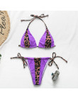 Peachtan Halter bikini 2019 mujer Leopard print brazylijski strój kąpielowy kobiet Patchwork stroje kąpielowe damskie kostium ką