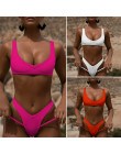 W X Neon zielony bikini 2019 mujer wysokiej cut strój kąpielowy kobiet sportowe stroje kąpielowe kobiety żebrowane strój kąpielo