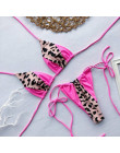 Peachtan Halter bikini 2019 mujer Leopard print brazylijski strój kąpielowy kobiet Patchwork stroje kąpielowe damskie kostium ką