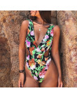 W X Sexy one piece strój kąpielowy z kwiaty węzeł bikini 2019 mujer Backless stroje kąpielowe kobiety monokini w stylu Vintage b