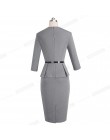 Nicea-na zawsze w stylu Vintage elegancki nosić do pracy z paskiem Peplum vestidos biznes Party Bodycon biuro kariera kobiet suk