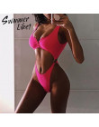 Sexy hollow out bikini 2019 mujer czerwony strój kąpielowy na zamek błyskawiczny strój kąpielowy z wysokim stanem kobiety string