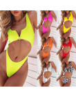 Sexy hollow out bikini 2019 mujer czerwony strój kąpielowy na zamek błyskawiczny strój kąpielowy z wysokim stanem kobiety string