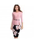 Nicea-na zawsze w stylu Vintage elegancki nosić do pracy z paskiem Peplum vestidos biznes Party Bodycon biuro kariera kobiet suk