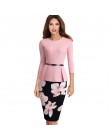 Nicea-na zawsze w stylu Vintage elegancki nosić do pracy z paskiem Peplum vestidos biznes Party Bodycon biuro kariera kobiet suk