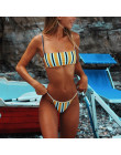 Ariel Sarah 2019 Striped bikini kobiet nowy Sexy strój kąpielowy garnitur kobiet zestaw bikini na plażę Monokini