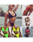 Neon regulowany pasek Bikini stroje kąpielowe z wysokim stanem dla kobiety Push Up strój kąpielowy kobiet Biquini stringi Sexy s