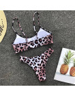 Kobiet strój kąpielowy Sexy Bikini strój kąpielowy 2019 kobiet Sexy stroje kąpielowe moda Leopard drukuj push-up usztywniany biu