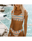 Bikinx Strappy bandeau strój kąpielowy kobiet 2019 Push up stroje kąpielowe kobiety sexy kąpiących się w paski stringi bikini pl