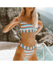 Bikinx Strappy bandeau strój kąpielowy kobiet 2019 Push up stroje kąpielowe kobiety sexy kąpiących się w paski stringi bikini pl