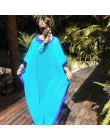 2019 Plus Size Blue Embroidered Summer Beachwear Chiffon Kaftan Beach Woman Tunic Bath Dress Robe plage Swim Wear Cover Up Q746