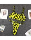 W X Leopard bikini 2019 mujer kąpiących się Bandeau strój kąpielowy kobiet Sexy bandaż bikini wysokiej cut stroje kąpielowe dams