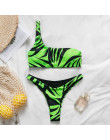 W X Leopard bikini 2019 mujer kąpiących się Bandeau strój kąpielowy kobiet Sexy bandaż bikini wysokiej cut stroje kąpielowe dams