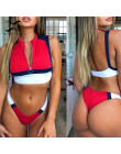 Bikinx Zipper sport strój kąpielowy kobiet brazylijski stringi kobiety bikini Push up stroje kąpielowe 2018 Sexy żółty bikini ką