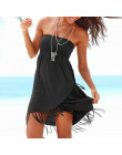 Plaża sukienka salida de ba o mujeres playa jupiter plage plaj elbisesi kobiety Sexy Boho sukienka Off The Shoulder Tassel sukie