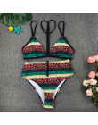 2019 nowe Bikini afryki druku dwuczęściowy kostiumy kąpielowe Bikini Set Sexy stroje kąpielowe strój kąpielowy złota wysokiej ta