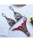 Bikinx trójkąt ciąg sexy stroje kąpielowe kobiety mikro strój kąpielowy Push up leopard print strój kąpielowy kobiet brazylijski