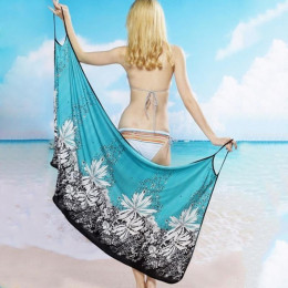 Kobiety plaża sukienka Sexy procy plaża nosić sukienka Sarong osłona do bikini-up Wrap Pareo spódnice ręcznik otworzyć z powrote