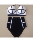 Sexy wysoka talia Bikini Set stroje kąpielowe kobiety Push Up Bikini HighWaist na zamek błyskawiczny kostiumy kąpielowe w stylu 