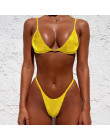 Bikinx Neon stringi bikini ciąg mikro top trójkąt push up strój kąpielowy kobiet strój kąpielowy seksowne stroje kąpielowe wycię