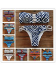 2019 kobiety Bandeau Bikini odwracalny drukuj strój kąpielowy Strappy stroje kąpielowe biquini trikini 1112