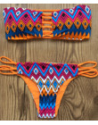 2019 kobiety Bandeau Bikini odwracalny drukuj strój kąpielowy Strappy stroje kąpielowe biquini trikini 1112