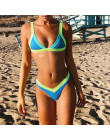 Brazylijski bikini set Strappy sexy strój kąpielowy push up sexy stroje kąpielowe głębokie v strój kąpielowy kobiet kąpiących mi