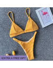 Bikini Set Sexy kobiety stałe czarny niebieski strój kąpielowy Bikini ze stringami kobiet metalowe Hot wiercenia strój kąpielowy