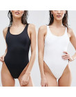 Czysty kolor jeden kawałek strój kąpielowy Bikini kobiety stroje kąpielowe High Cut Monokini body różowy, żółty, czarny, biały n