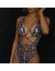 W X Sexy strój kąpielowy jednoczęściowy strój kąpielowy kobiet String monokini Leopard drukuj bikini 2019 Plus rozmiar stroje ką