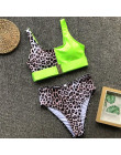 W X Sexy strój kąpielowy jednoczęściowy strój kąpielowy kobiet String monokini Leopard drukuj bikini 2019 Plus rozmiar stroje ką