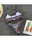 PLAVKY 2019 Sexy Retro Leopard Bandeau Biquini pływać strój kąpielowy kobiet wysokiej Cut strój kąpielowy stroje kąpielowe kobie